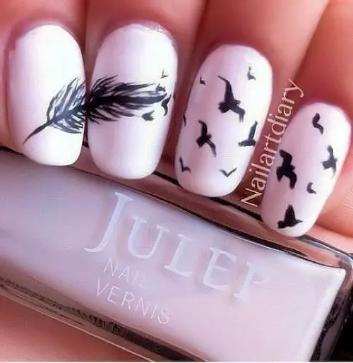 pastel-pink-nails-with-cute-design