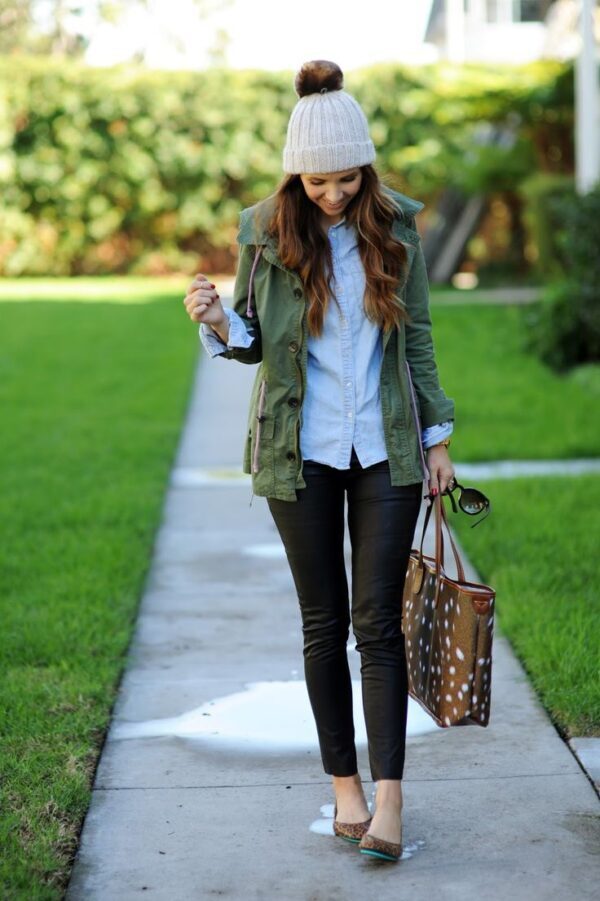 military-green-jacker-and-chambray-top