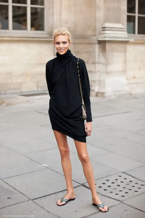black-turtleneck-dress