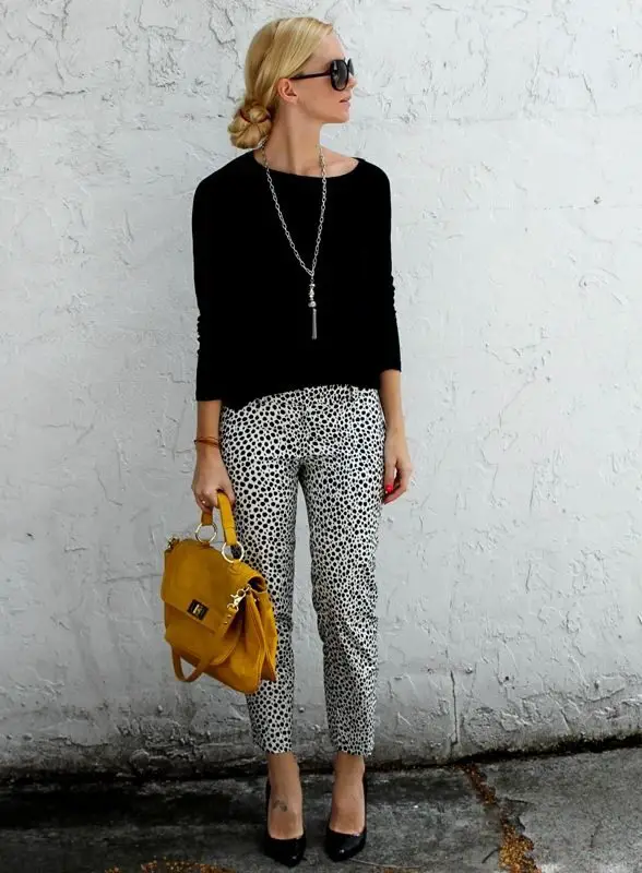 dotted-printed-pants