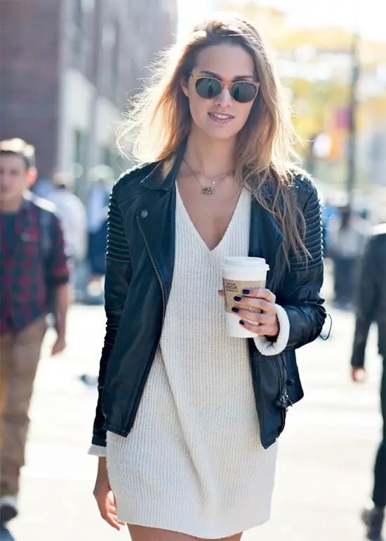 leather-jacket-and-knitted-dress