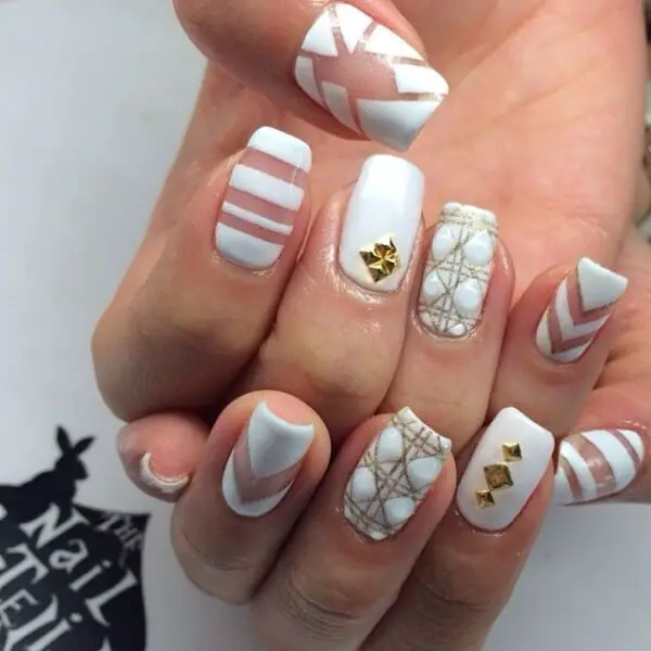 white-studded-nails