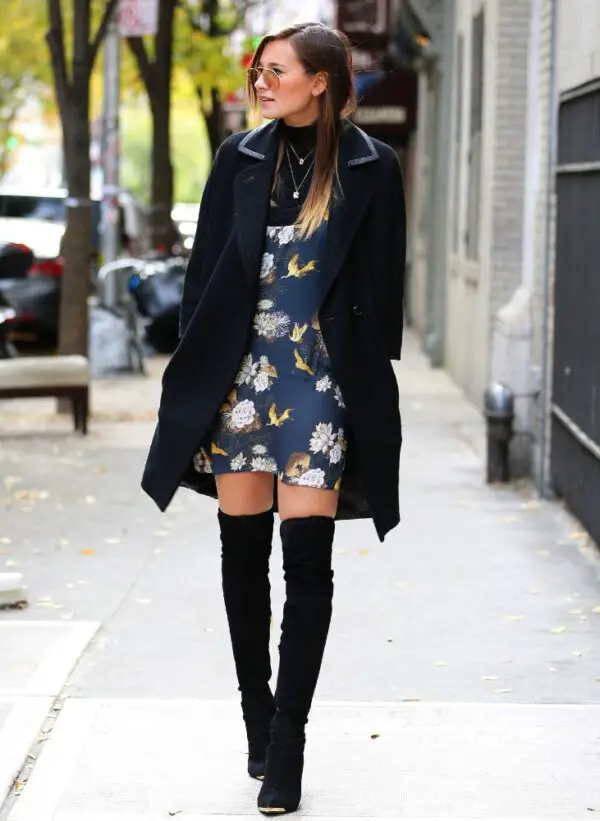 3-retro-floral-dress-with-structured-coat-and-fall-boots