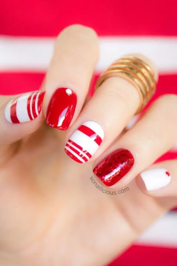 red-and-white-nail-art-design