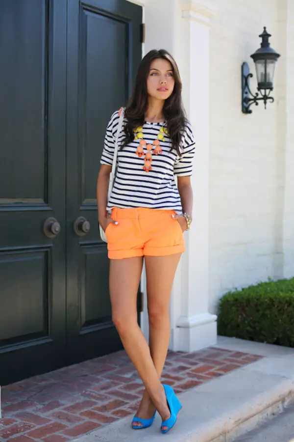 4-neon-orange-shorts-with-striped-top