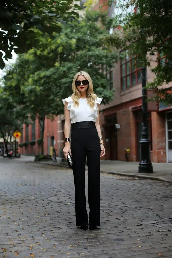 5-high-waist-pants-with-ruffled-blouse