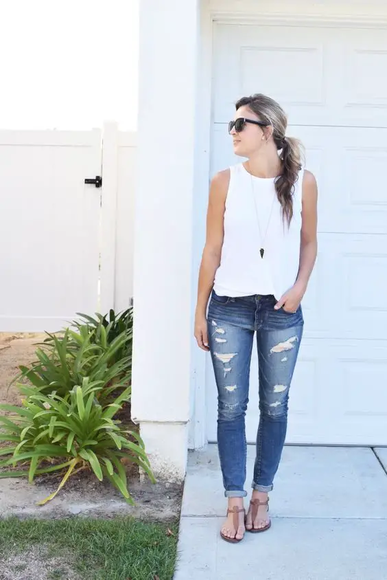 jeans-and-white-tank-top