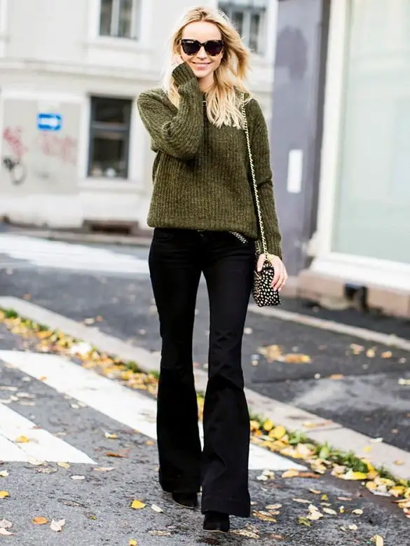 knitted-top-and-flared-jeans