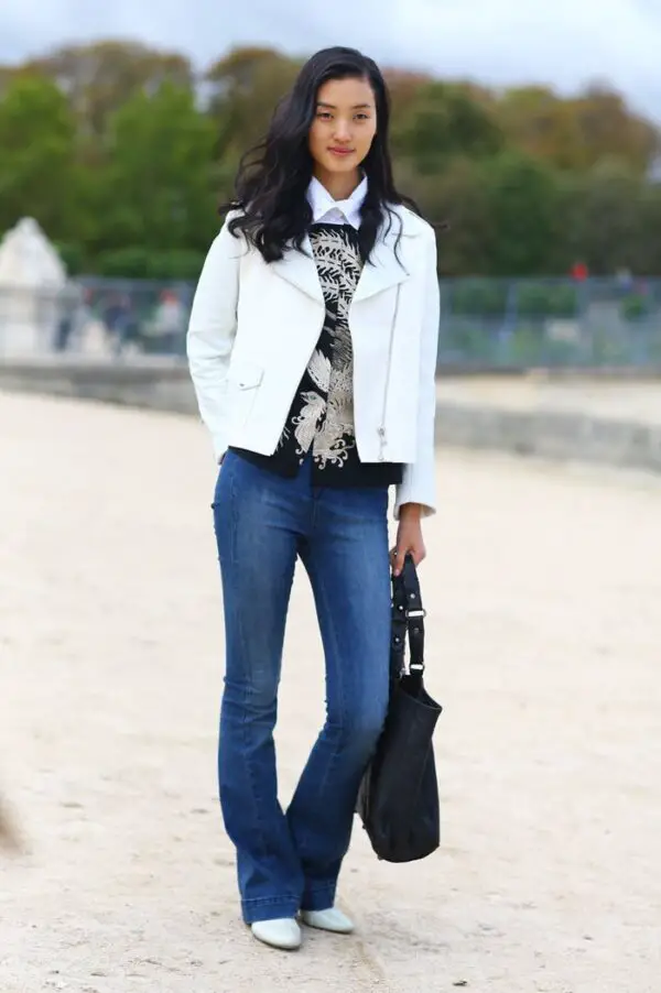 layered-look-with-flared-jeans