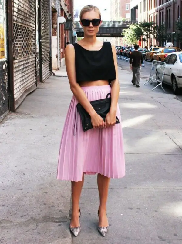 pink-pleated-skirt