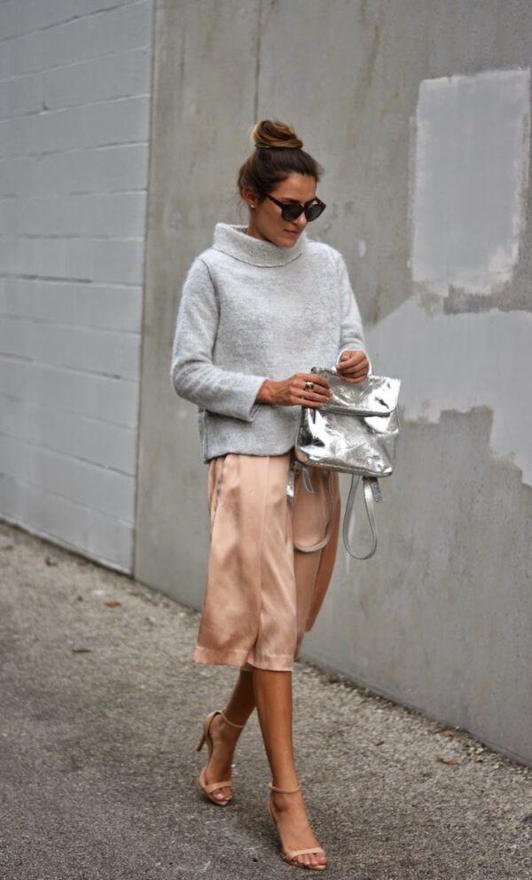 silk-culottes-and-thick-sweater