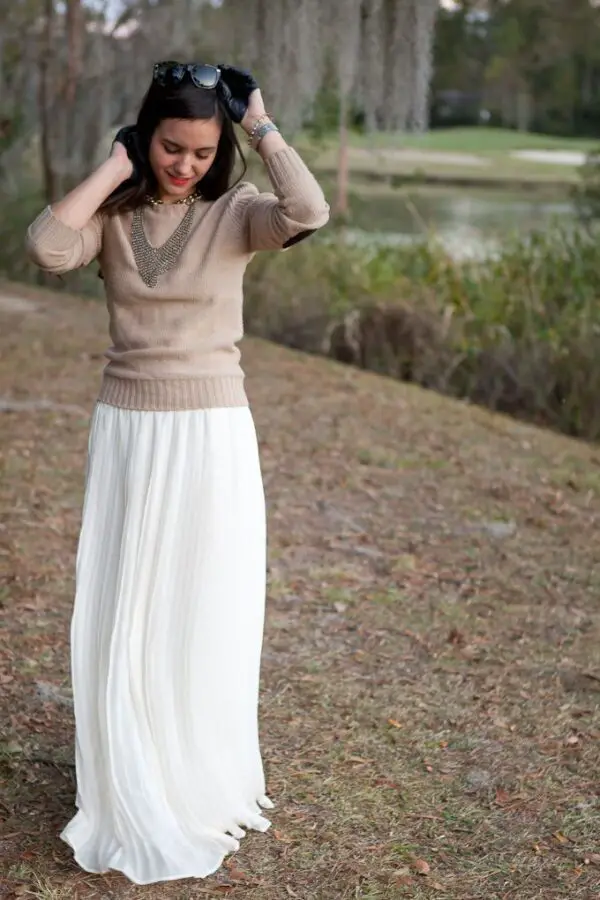 knitted-sweater-and-maxi-dress