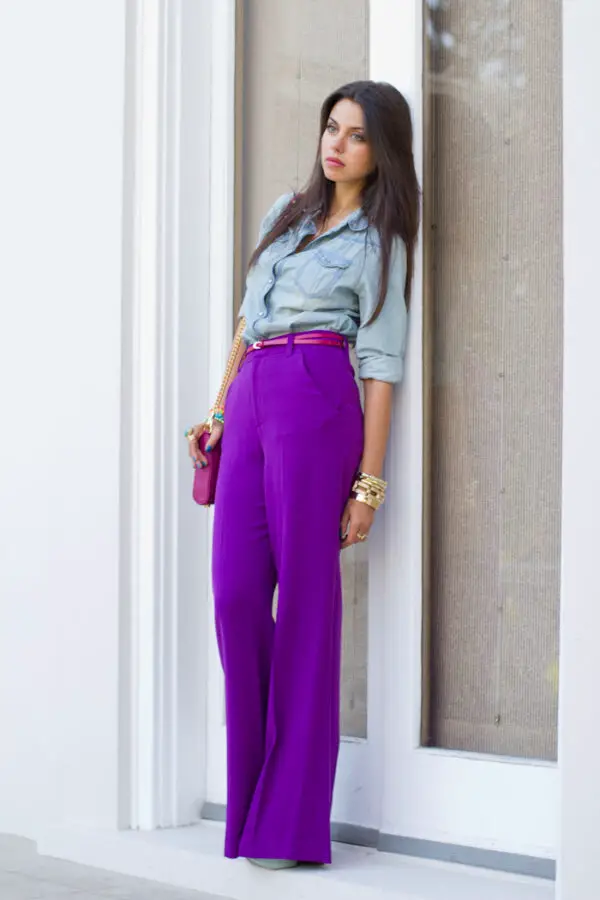 1-skinny-belt-with-chambray-shirt-and-wide-leg-pants-1