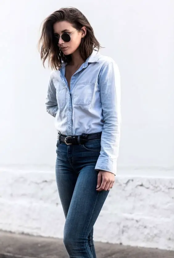 black-belt-classic-look-shirt-and-jeans