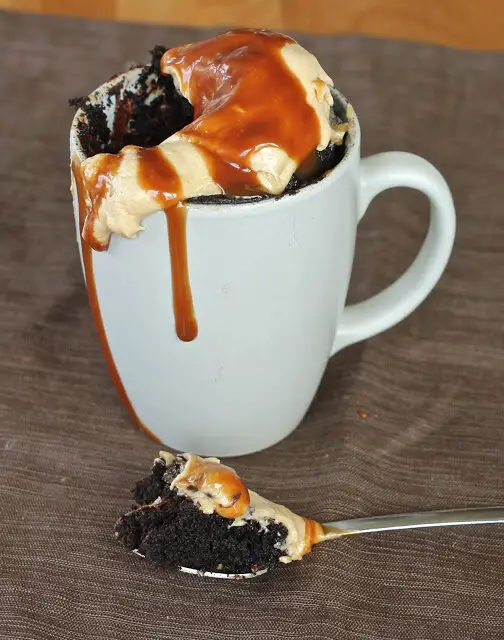 chocolate-peanut-butter-mug-cake