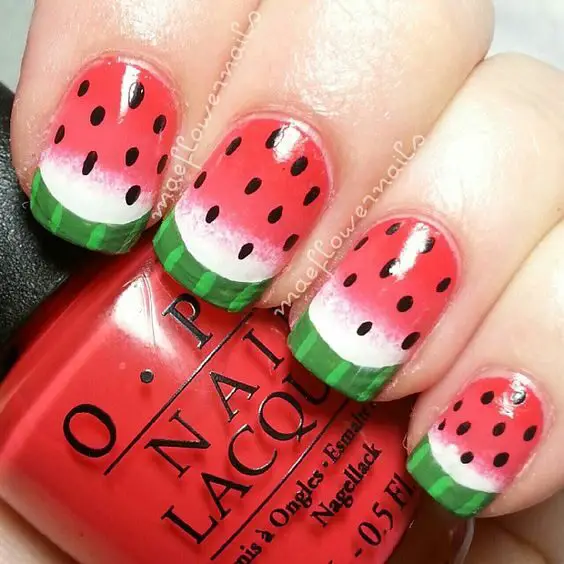 watermelon-nail-art-ombre