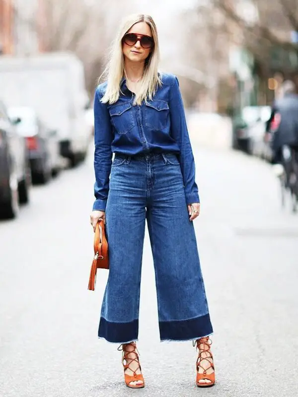 1-denim-culottes-with-denim-top-and-lace-up-heels