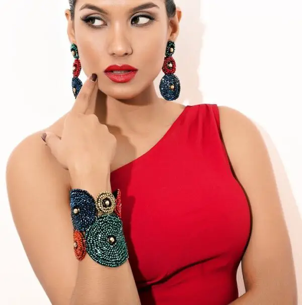 1-ethnic-cuff-and-earrings-with-red-dress