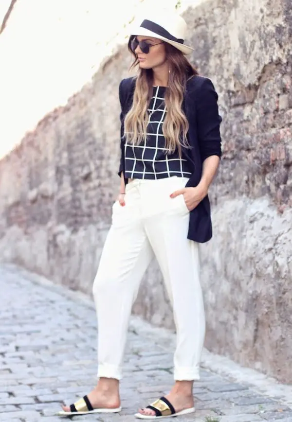 2-straight-leg-pants-with-checkered-top-and-blazer