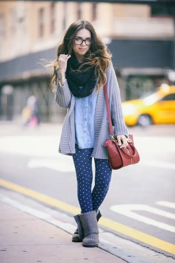 3-polka-dots-pants-with-layered-outfit-and-uggs