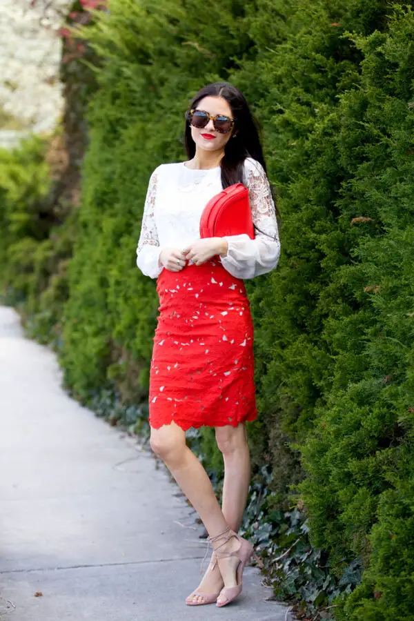 3-red-lace-skirt-with-white-blouse