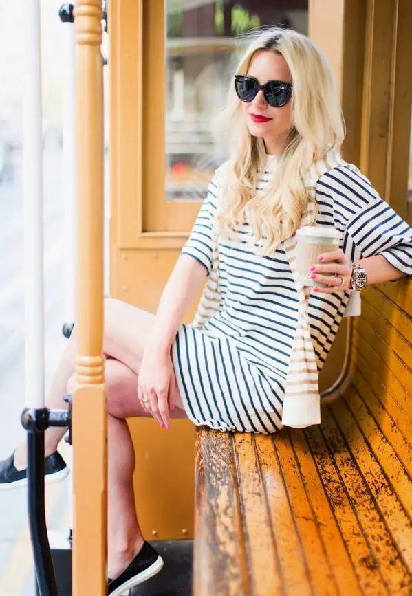 3-striped-white-shirtdress-with-sneakers