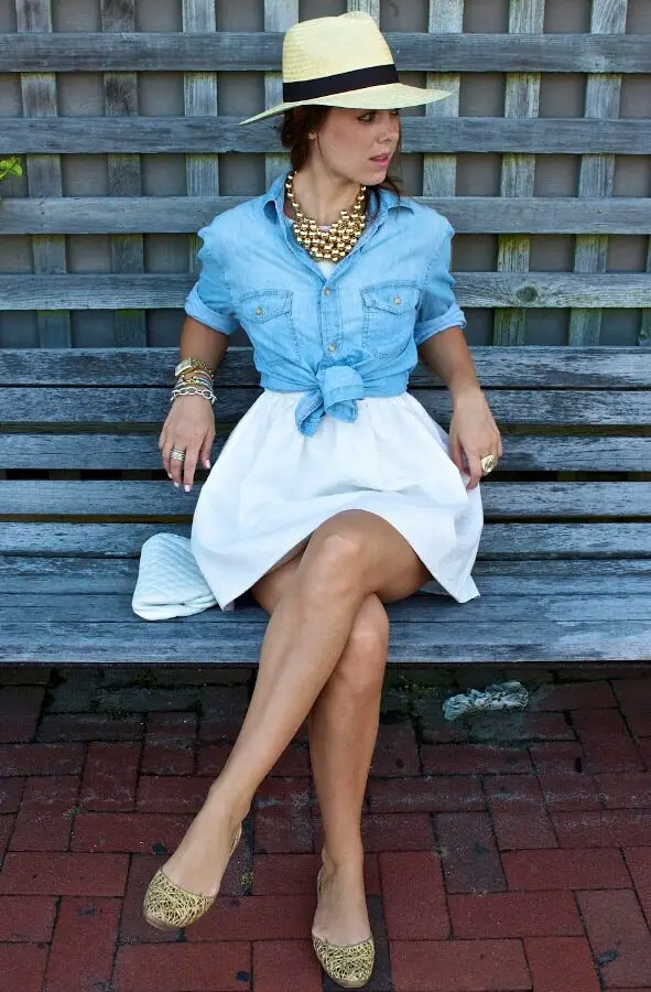 4-cropped-chambray-shirt-with-white-dress