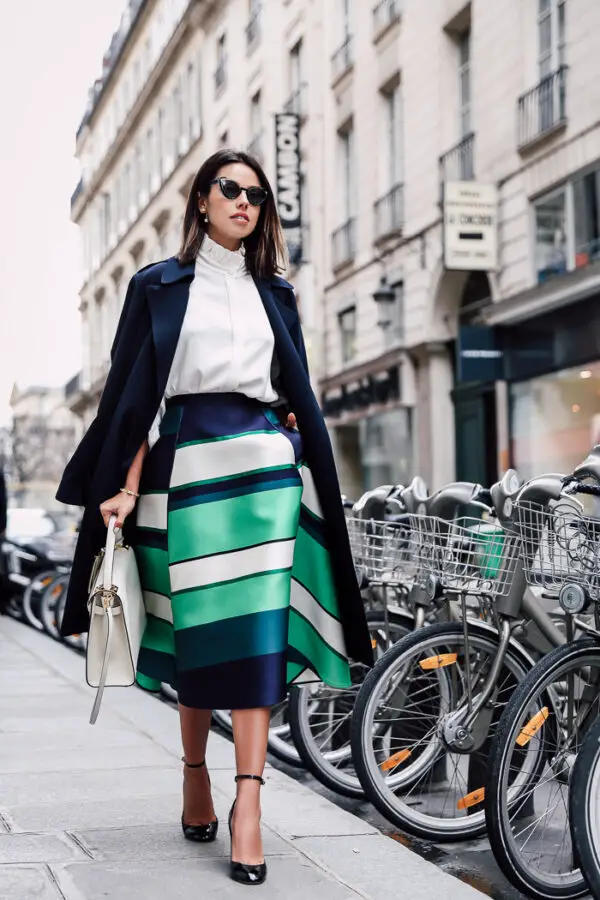 4-striped-silk-skirt-with-white-top-and-blazer