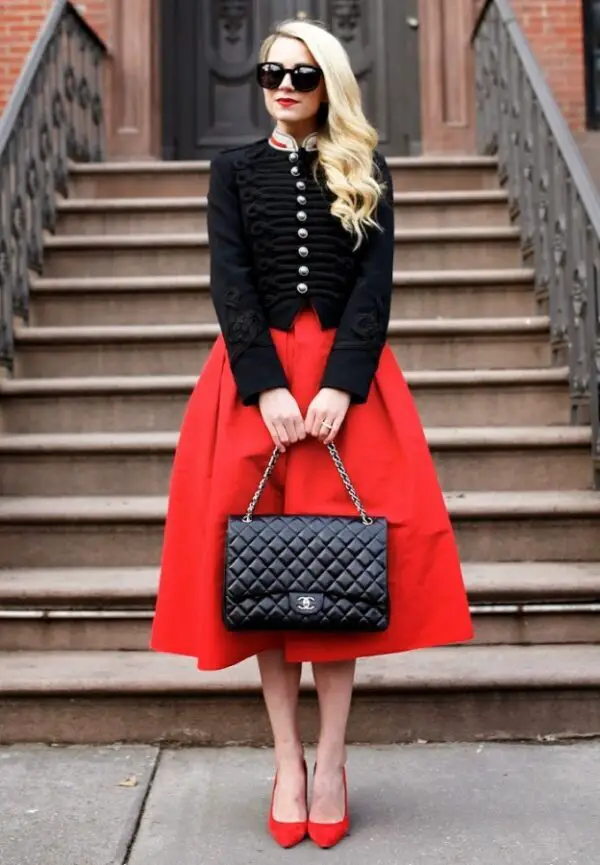 5-band-jacket-with-red-skirt-1