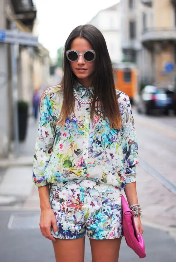 double-floral-top-and-shorts