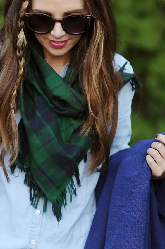 scarf-in-green-plaid