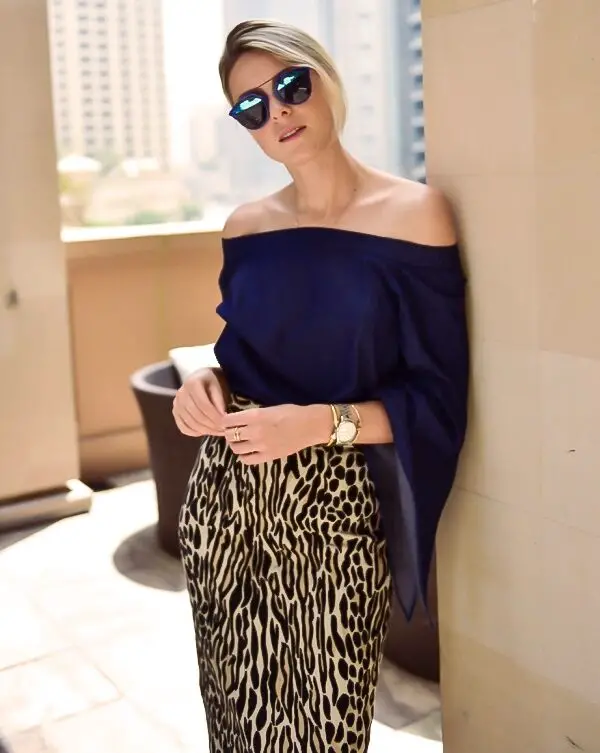 1-leopard-print-skirt-with-modern-off-shoulder-blouse