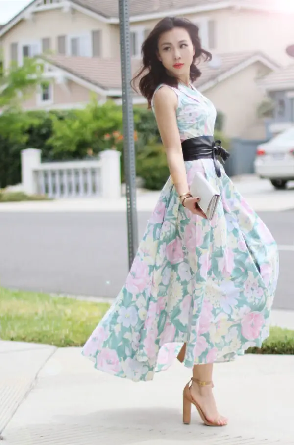 2-floral-summer-dress-with-leather-obi-belt