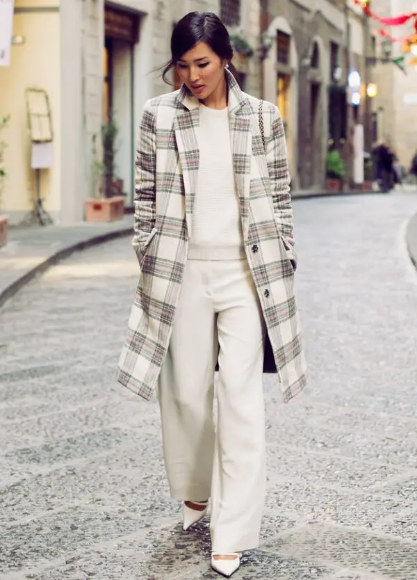 3-all-white-classic-outfit-with-checkered-coat-1