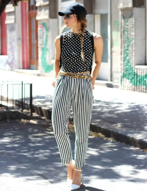 4-leopard-print-belt-with-striped-pants-and-polka-dots-top