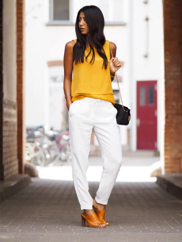 4-mustard-top-with-mules-and-white-pants
