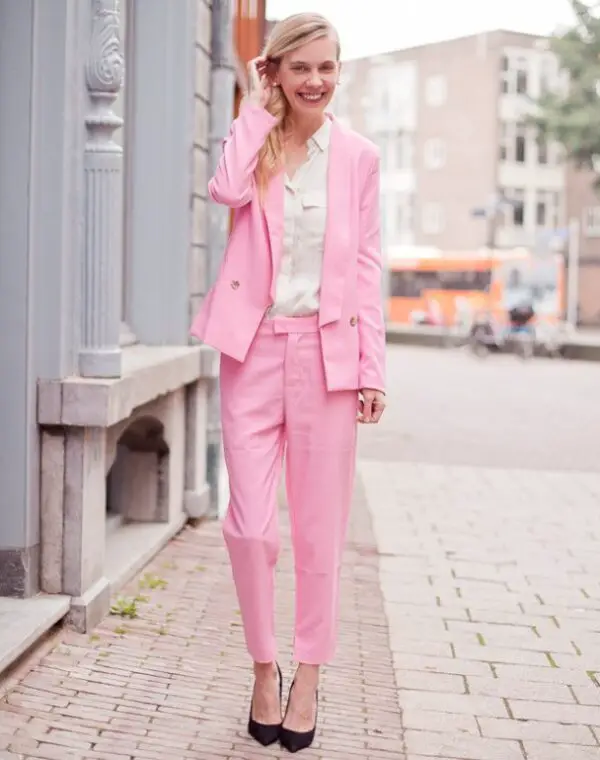 4-pink-trousers-and-blazer-with-chic-blouse