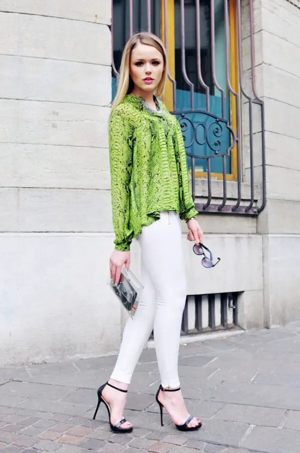 6-snakesprint-blouse-with-white-pants