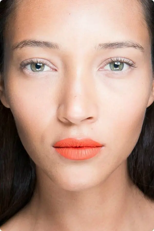 bare-face-and-orange-lips