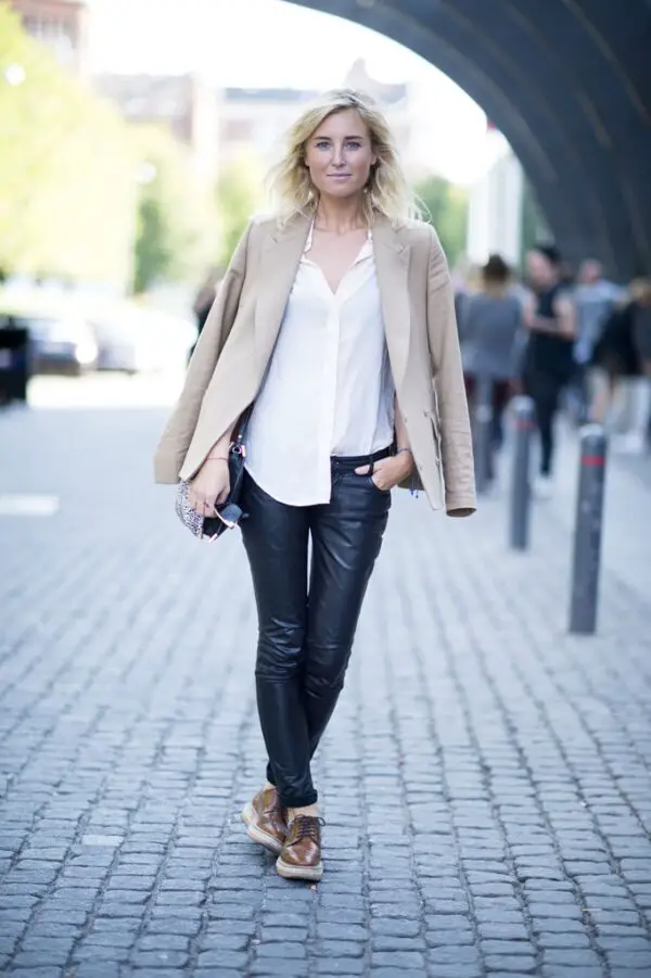 half-tucked-shirt-and-leather-pants
