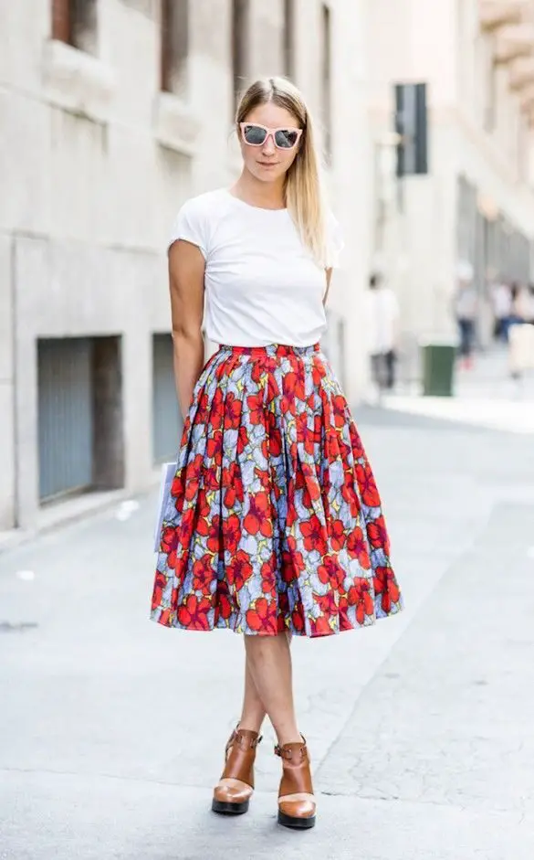 white-shirt-and-floral-skirt