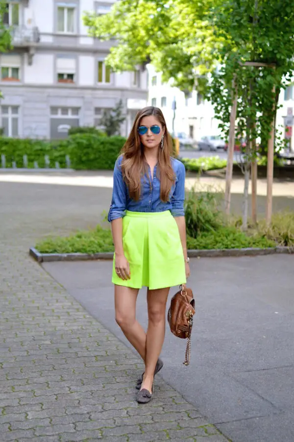 1-chambray-shirt-with-neon-yellow-skirt