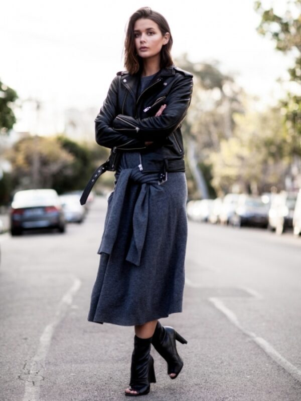 1-leather-jacket-with-fall-dress-and-boots