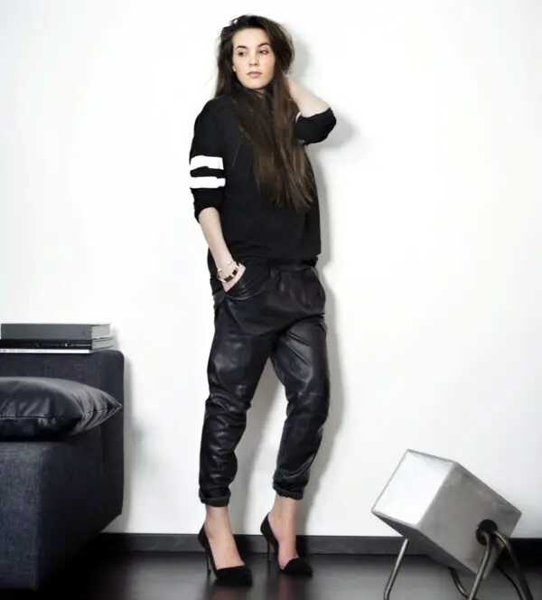 1-sporty-tee-with-black-leather-jogger-pants