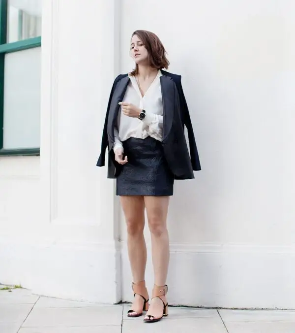 1-tuxedo-coat-with-leather-skirt-and-blouse