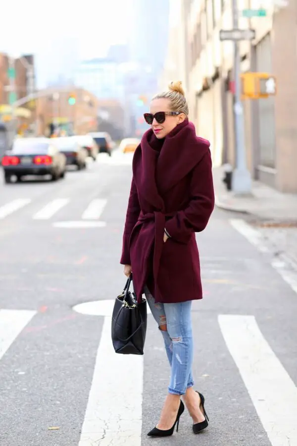 2-burgundy-robe-coat-with-jeans