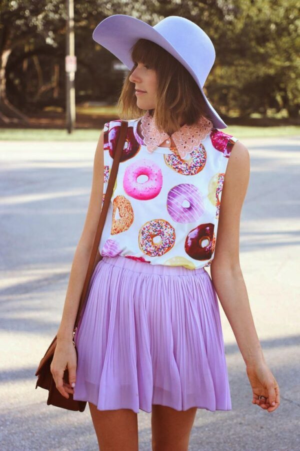 2-doughnut-print-shirt-with-skirt