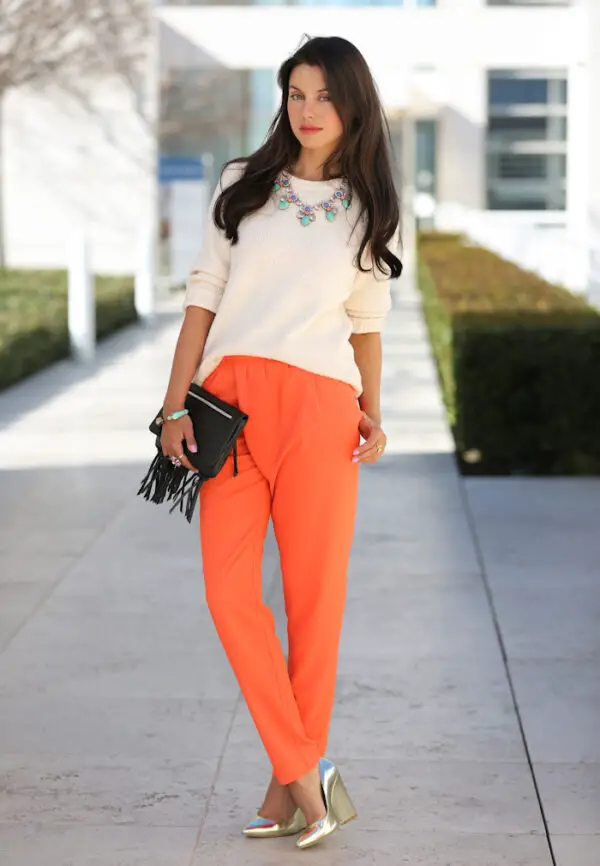2-draped-blouse-with-orange-trousers