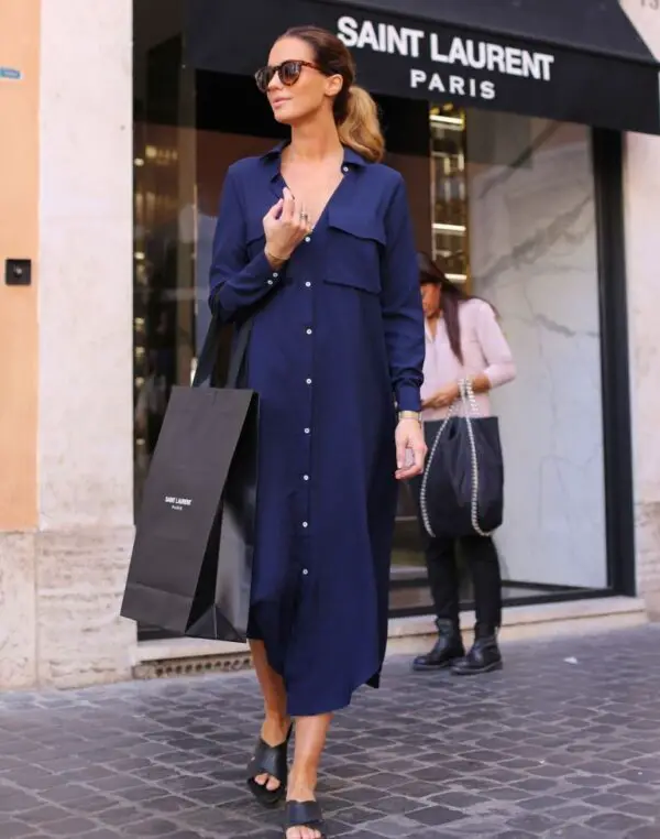 2-navy-shirtdress-with-slip-on-sandals