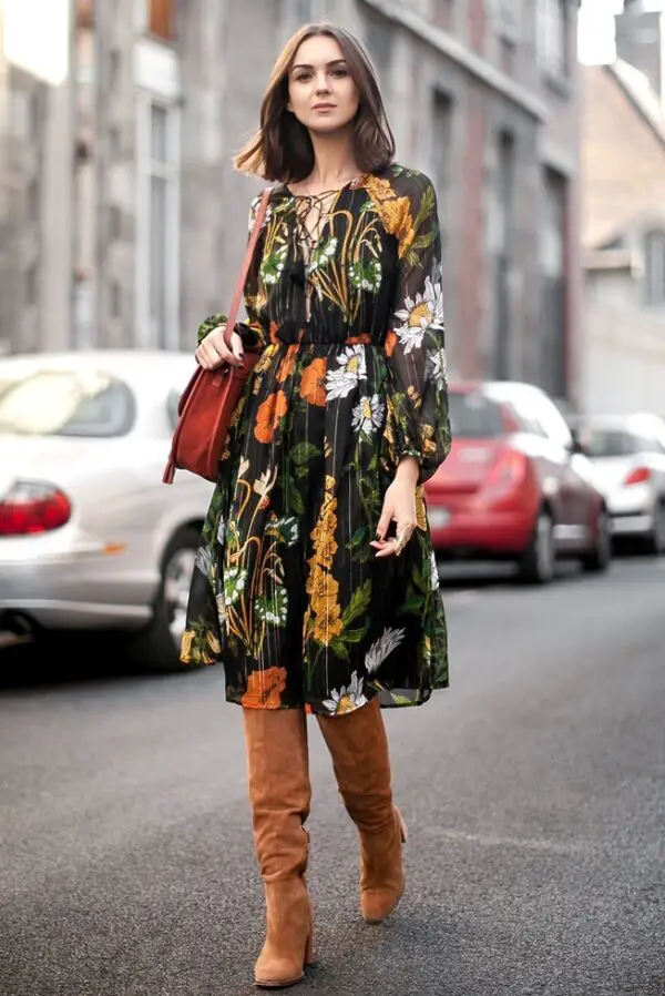 2-retro-floral-dress-with-suede-boots